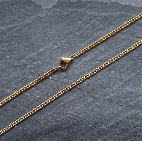 Gliederkette Gelbgold 55cm