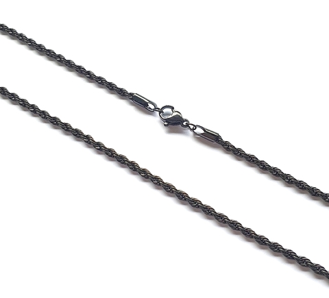 "NEU" Kette Rope Black 40 cm