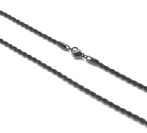 "NEU" Kette Rope Black 55 cm