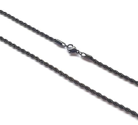 "NEU" Kette Rope Black 60 cm