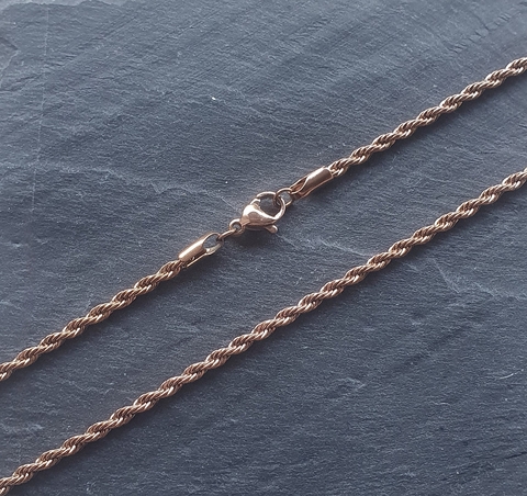Kette Rope Rosgold 60cm